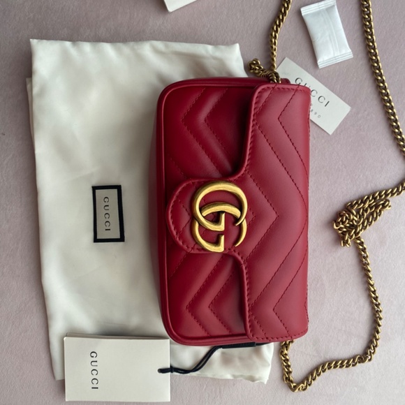 Gucci Marmont matelass leather super mini bag - Picture 3 of 8
